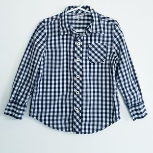 2/$20 Arizona Jeans Co. Boy's Gingham Button Down Shirt Size 4T
